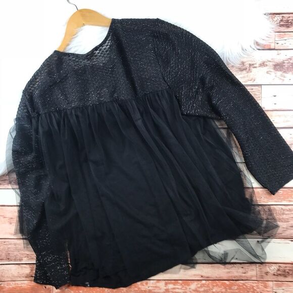NWT‎ lost ink plus size top with metallic overlay - Picture 8 of 8